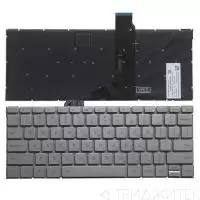 Клавиатура для ноутбука Xiaomi Mi Air 12.5, серебристая с подсветкой