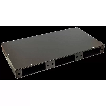 Кросс оптический LANMASTER 19" металлический, глубина - 200мм, 1U на 3 адаптерные панели, LAN-FOBM-RM200-3P